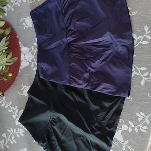Island Escape Bundle Slimming High Waisted Skirted Swim Bottoms Navy, Black 6